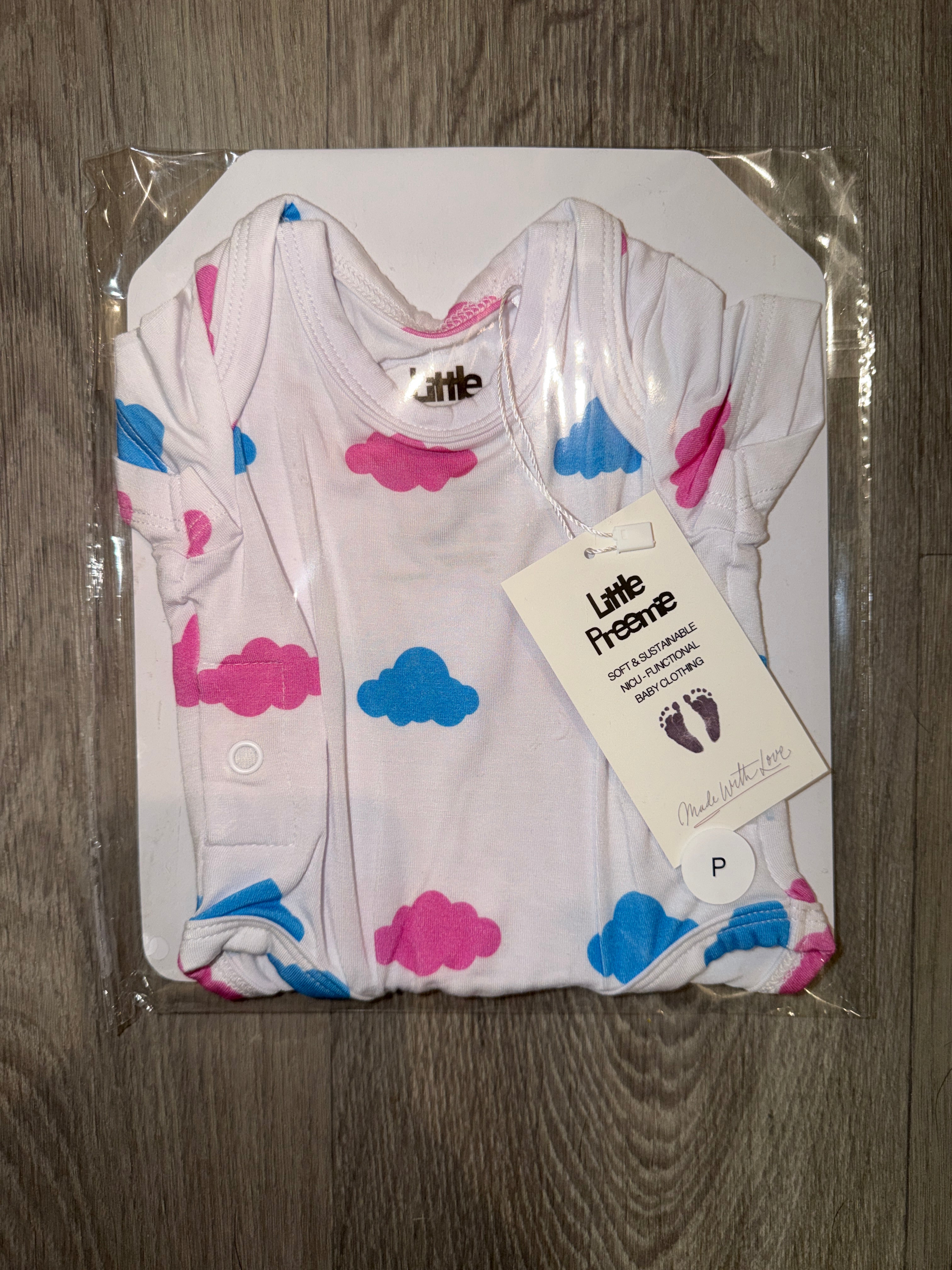 Preemie Cloud NICU-Functional Onesie