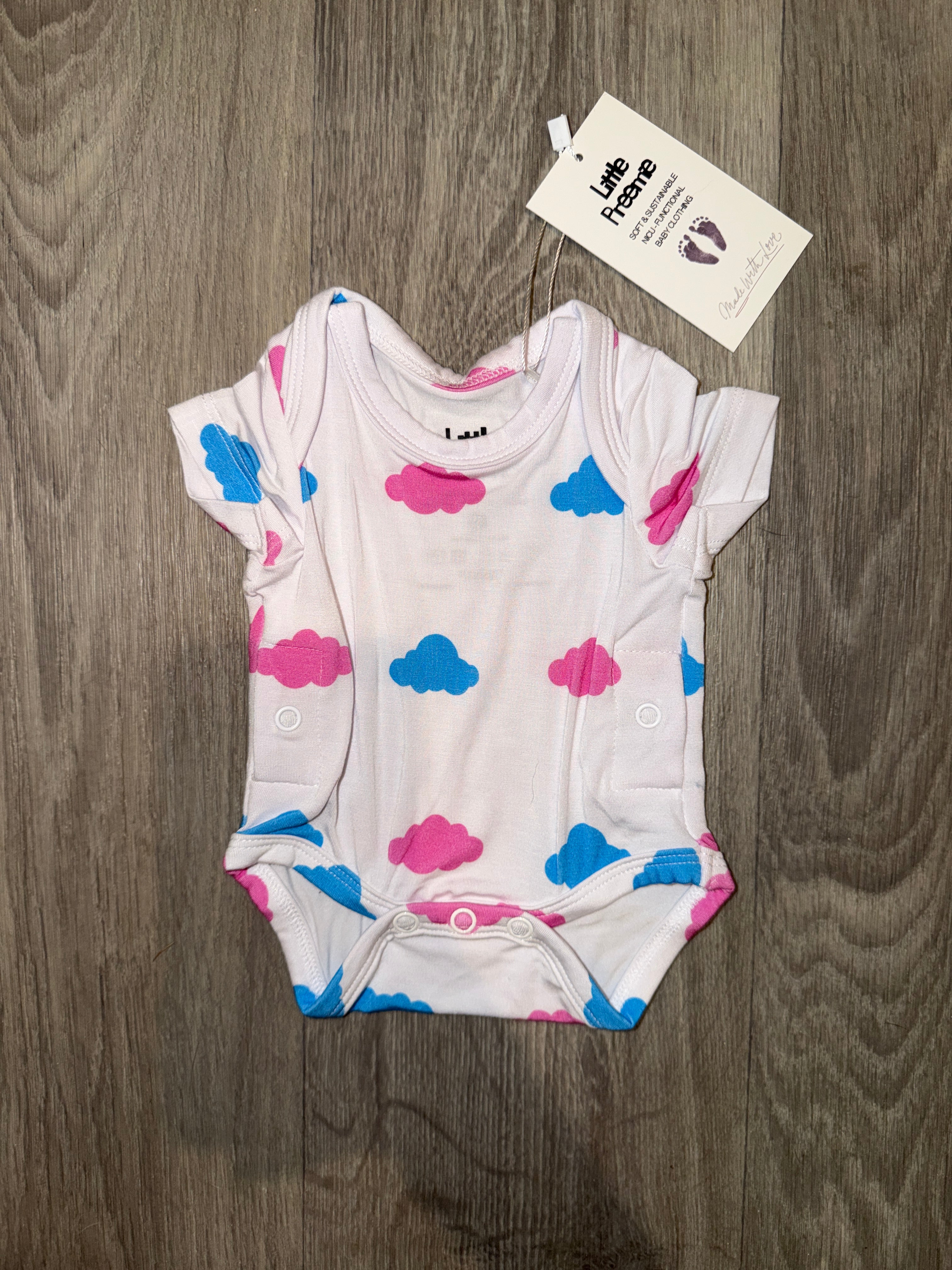 Preemie Cloud NICU-Functional Onesie